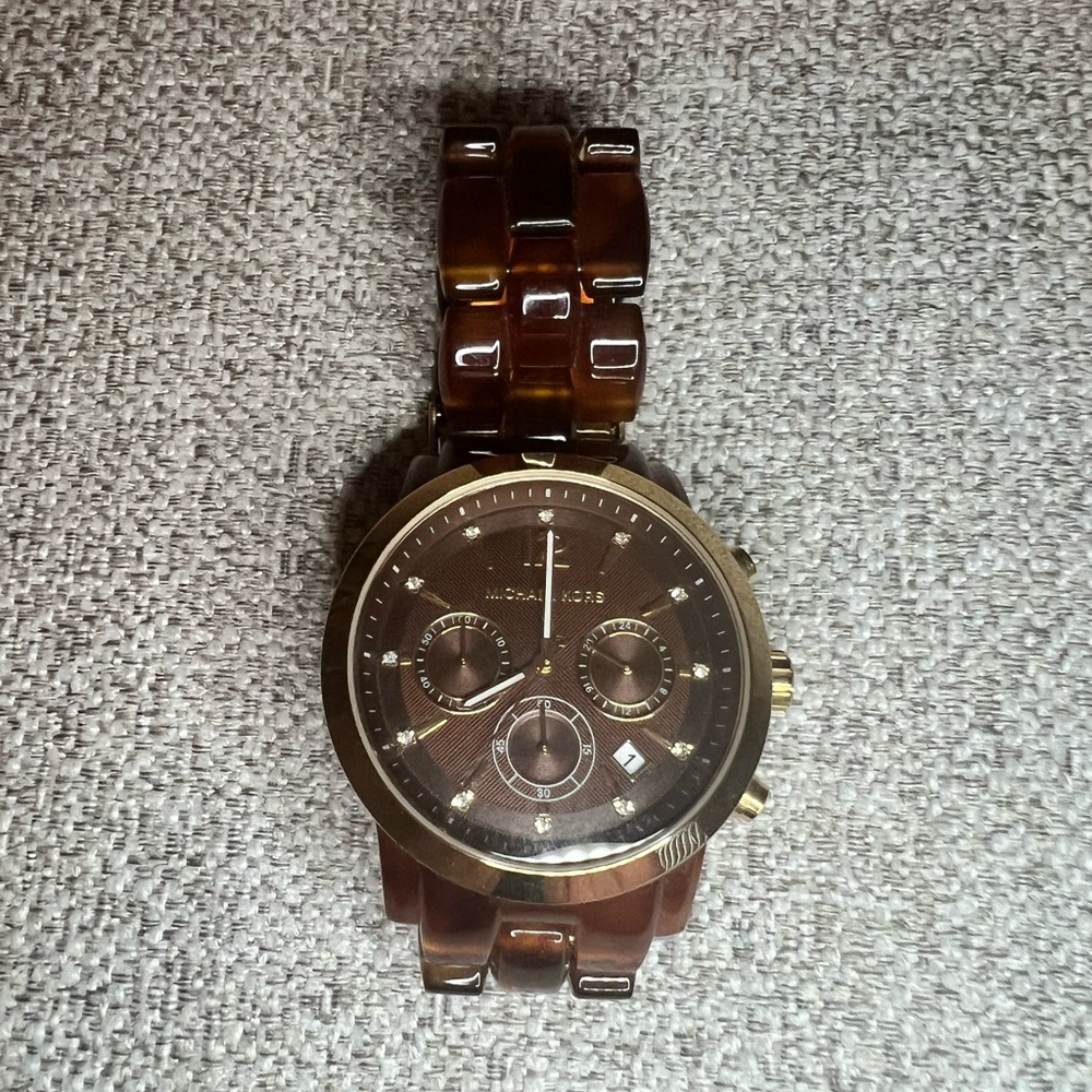 Micheal Kors tortoise shell watch